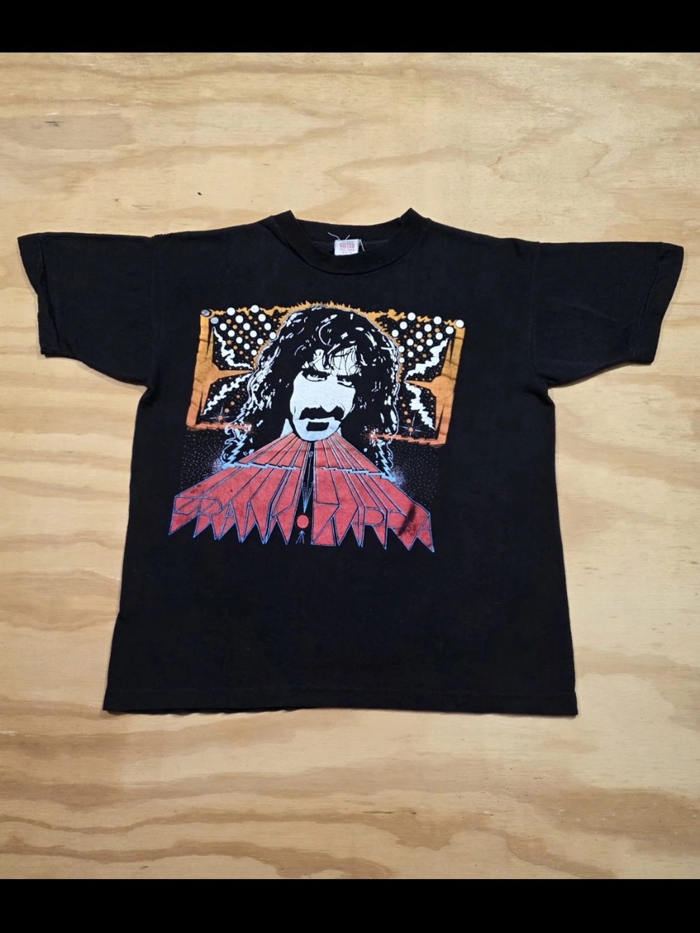 Frank Zappa Vintage 1980's Concert T-Shirt Small Band Single Stitch Black Rock